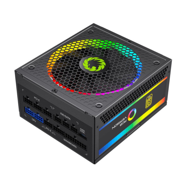 Блок живлення ATX 850W, 80 Gold,ARGB ring fan 140mm,fully modularOPP, OVP, UVP, OCP, OTP, SCP GAMEMAX RGB850 PRO
