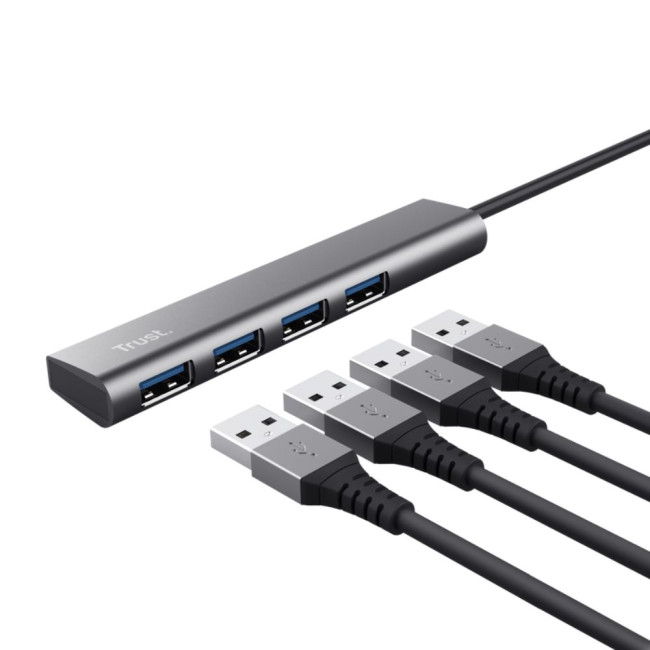 Адаптер Halyx 4-port USB-C hub TRUST Halyx 4-port USB-C (24948)