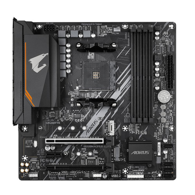 Mатеринська плата sAM4 AMD B550 4xDDR HDMI/DVI2xM.2 (PCIe 4.0) USB 3.2 GbE LAN mATX GIGABYTE B550M AORUS ELITE