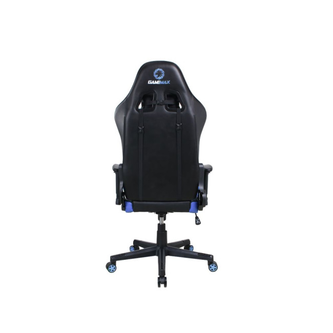 Геймерське крісло Gamemax GCR09 Blue синього кольору, зручне, ергономічне GAMEMAX GCR09 Blue