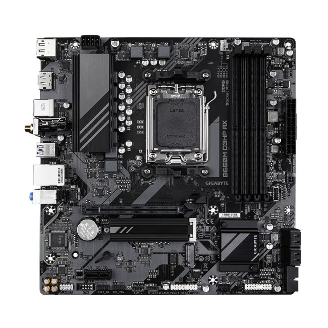 Mатеринська плата sAM5 AMD B650 2xDP/HDMI 2xM.2  2.5GbE LAN mATX GIGABYTE B650M D3HP AX