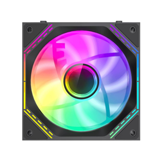 Кулери для корпусу КІТ 3х120мм,4pin(M/F)/3pin(M/F), ARGB, PWM, чорна рамка FN12A-S3I GAMEMAX FN12A-S3I