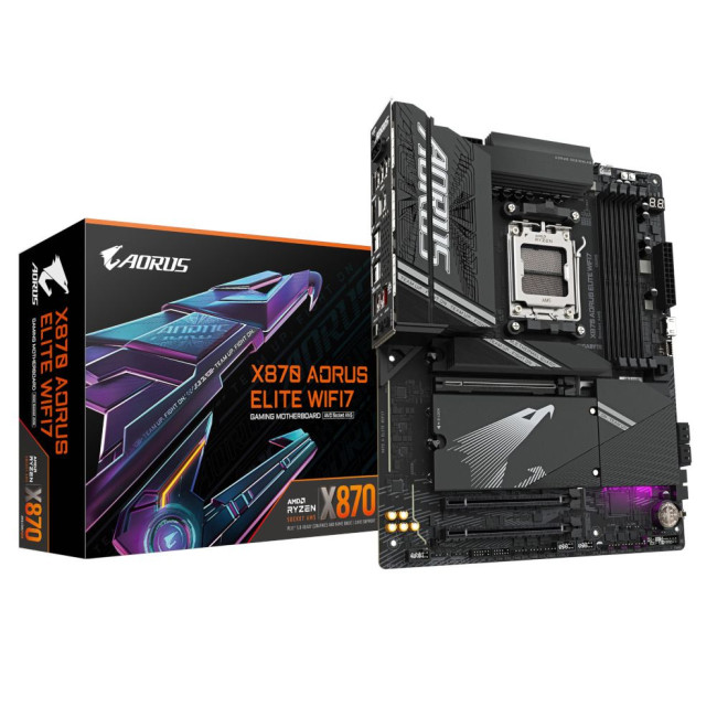 Mатеринська плата sAM5 AMD X870 HDMI 4xM.2  USB4.0 2.5GbE LAN ATX GIGABYTE X870 AORUS ELITE WIFI7