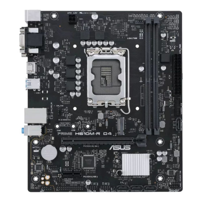 материнська плата s1700/2DDR4/VGA/DVI/HDMI/2PCIe/4SATA/M.2 ASUS PRIME H610M-R D4-SI