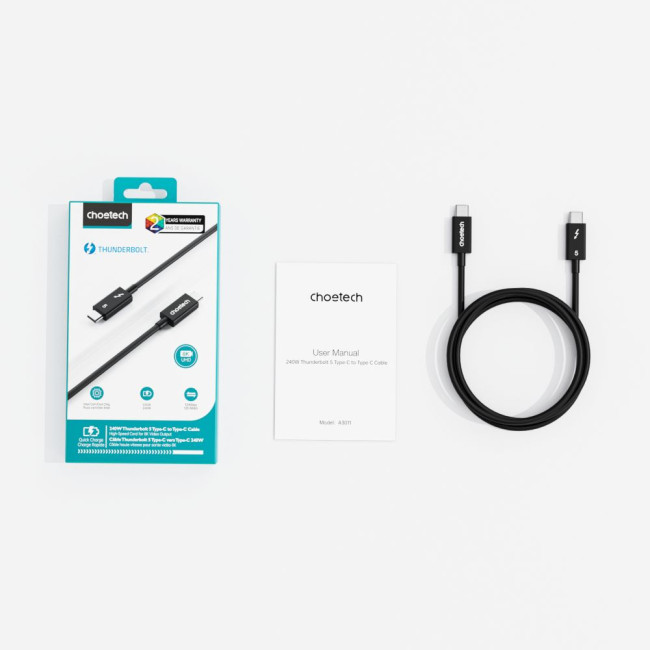 Сертифікований кабель CHOETECH Thunderbolt5 Intel CHOETECH Thunderbolt5 Intel (A3011)