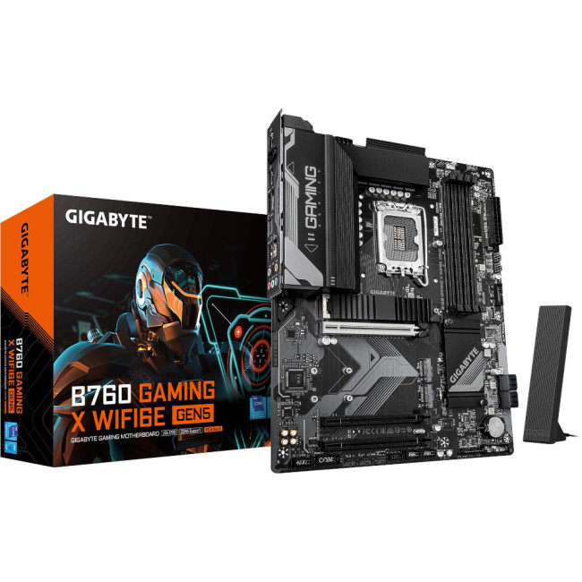 Mатеринська плата s1700 Intel B760 HDMI/DP 3xM.2 2.5GbE LAN ATX GIGABYTE B760 GAMING X WIFI6E GEN5