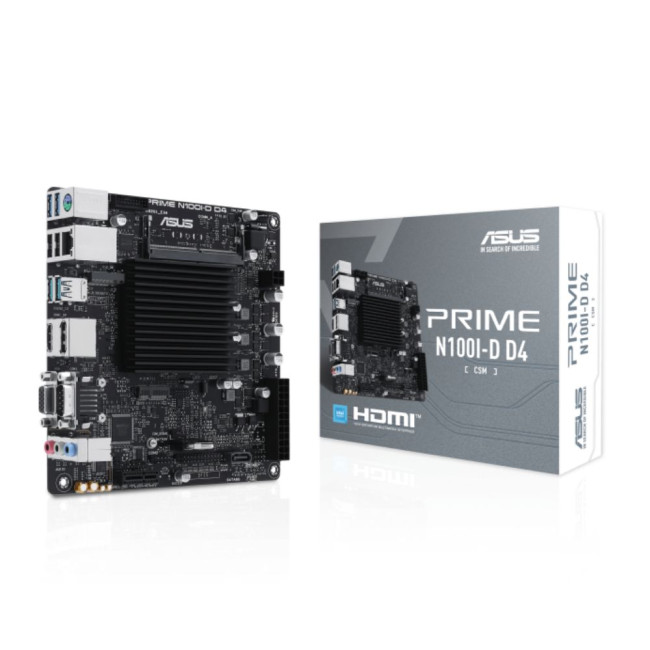 материнська плата N100/1soDDR4/VGA/HDMI/DP/1PCIe/1M.2/1SATA/COM ASUS PRIME N100I-D D4-CSM