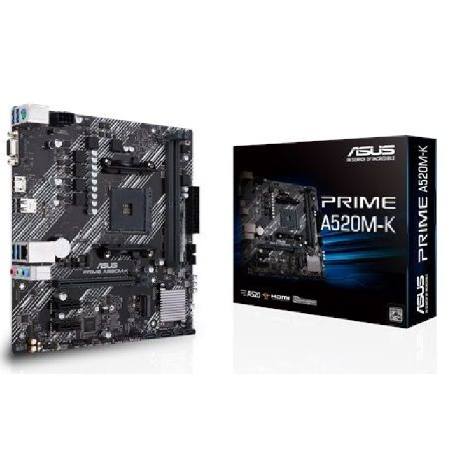 Материнська плата sAM4 2DDR4/VGA/HDMI/3*PCIe/1xM.2 ASUS PRIME A520M-K