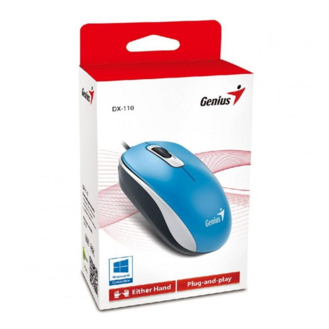 миша дротова USB Blue 1000dpi GENIUS DX-110 (31010116103)