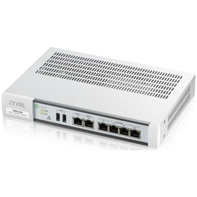 Мережевий шлюз Nebula 2xWAN GE, 4xLAN GE, 2xUSB ZYXEL NSG100-ZZ0101F