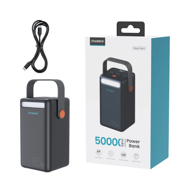 УМБ Choetech 50000mAh PD + QC 65W Power Bank CHOETECH 50000mAh PD + QC 65W (B664)