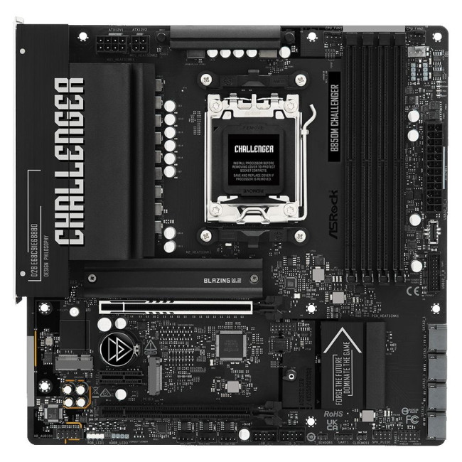 Mатеринська плата sAM5 AMD B850 4xDDR5 HDMI 2xM.2 2.5GbE LAN mATX ASROCK B850M CHALLENGER