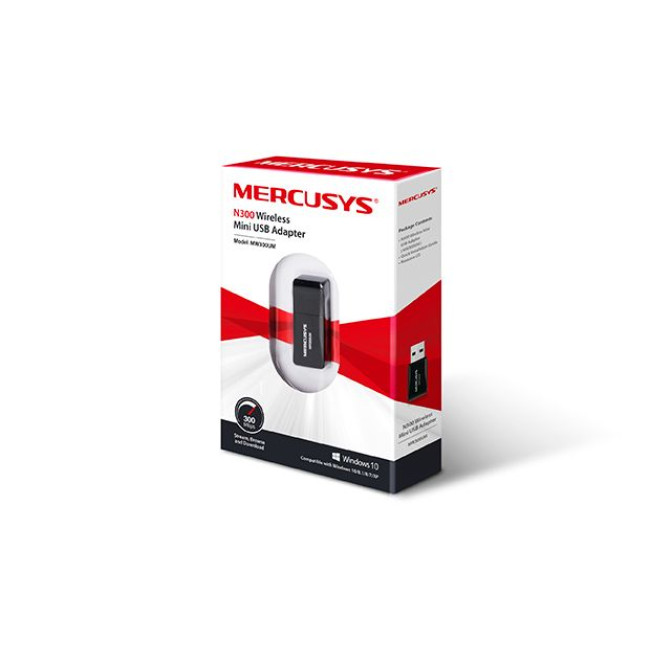 Бездротовий MINI USB-адаптер 300Mbps MERCUSYS MW300UM