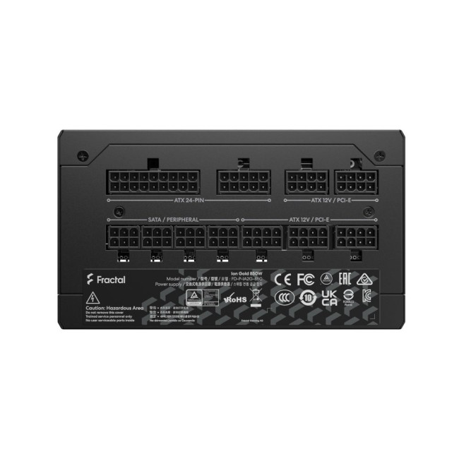 Блок живлення Ion 3 Gold 850W (ATX3.1, PCIe Gen5), чорний, повністю модульний FRACTAL DESIGN Ion 3 Gold 850W Black, EU (FD-P-IA3G-850-EU)