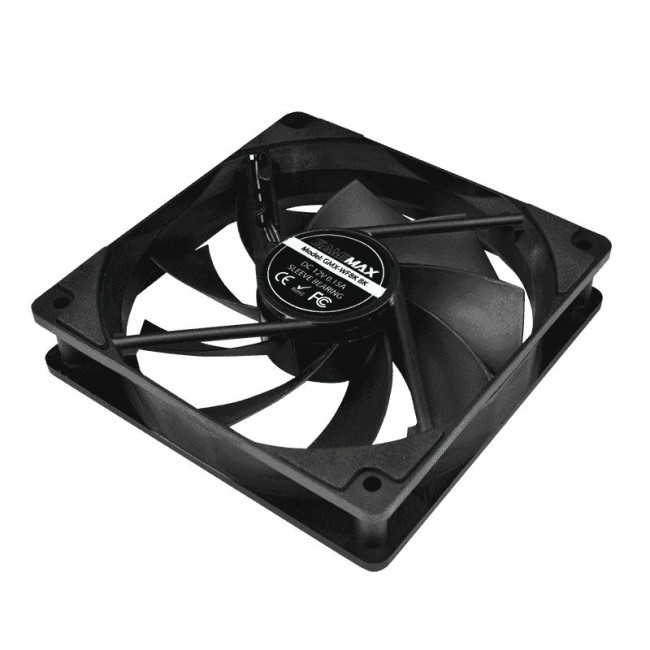 Вентилятор для корпусу120mm/Підшипник/Чорний GAMEMAX GMX-WFBK-BK