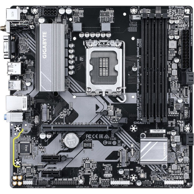 Mатеринська плата s1700 Intel B760 HDMI/DP/VGA 4xDDR5 2xM.2 GbE LAN mATX GIGABYTE B760M D3HP WIFI6