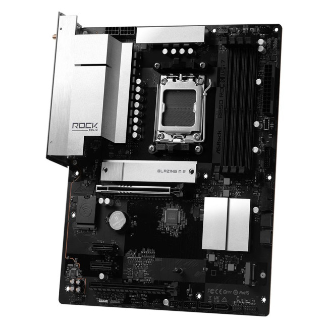 Mатеринська плата sAM5 AMD B850 4xDDR5 HDMI 2xM.2 2.5GbE LAN ATX ASROCK B850 ROCK WIFI 7