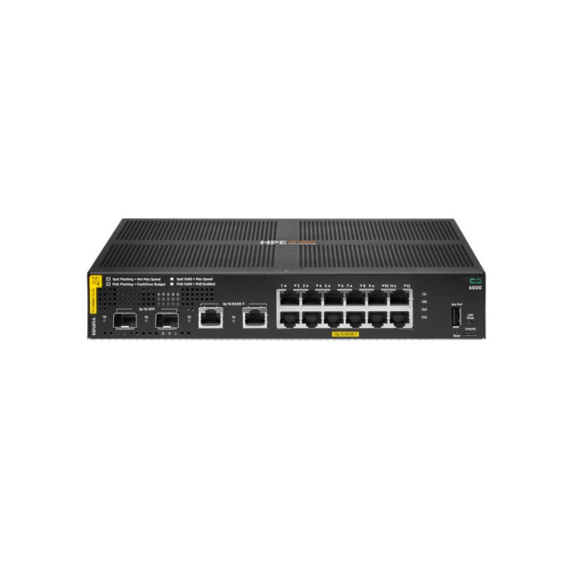 Комутатор Aruba 6000 12G Class4 PoE 2G/2SFP 139W S witch HPE R8N89A