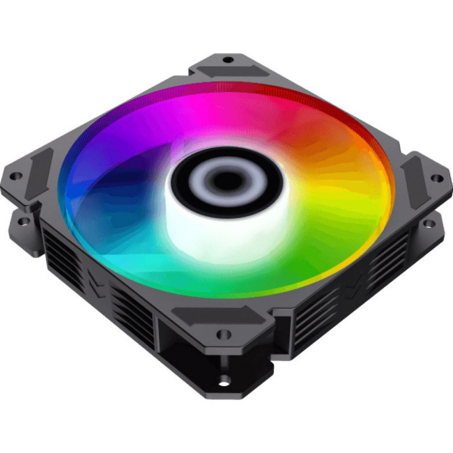 Кулер для корпусу 120 мм, 3pin(M/F)/3+4pin Molex ARGB, чорна рамка FN-12Rainbow-C9 GAMEMAX FN-12Rainbow-C9