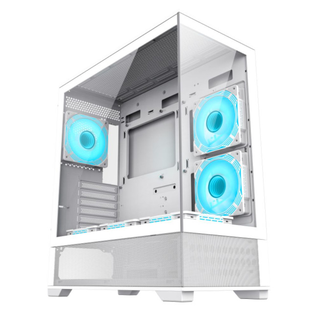 Корпус комп'ютерний Midi ATX без блока живлення, E-ATX, ATX, M-ATX, ITX, Tempered Glass, Mesh GAMEMAX Vista AW