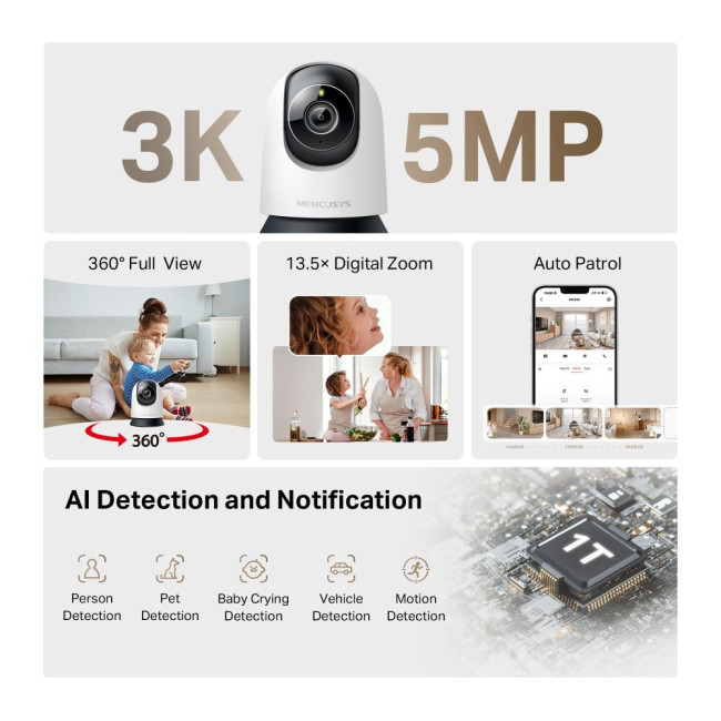 Домашняя Wi-Fi камера Mercusys, MC230 MERCUSYS MC230