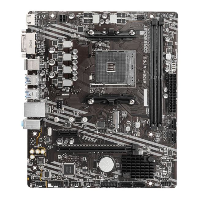 материнська плата sAM4/2DDR4/DVI/HDMI/2PCIe/4SATA/M.2 MSI A520M-A PRO
