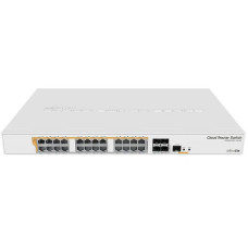 Комутатор 24xGigabit LAN (all PoE-out), 4xSFP+, Du al Boot, 1U rackmount case, 500W built-in PSU CRS328-24P-4S+RM