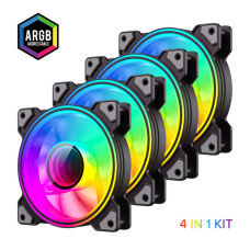 Кулер для корпусу 120mm*4 KIT  ARGB fan GAMEMAX DRH400