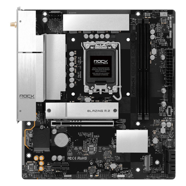Mатеринська плата s1851 Intel B860 2xDDR5 DP/HDMI 2xM.2 2.5GbE LAN mATX ASROCK B860M ROCK WIFI