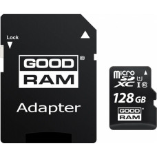 Карта пам'яті 128GB microCARD SDXC C10 UHS-I 100R/10W U1 + adapter GOODRAM M1AA-1280R12
