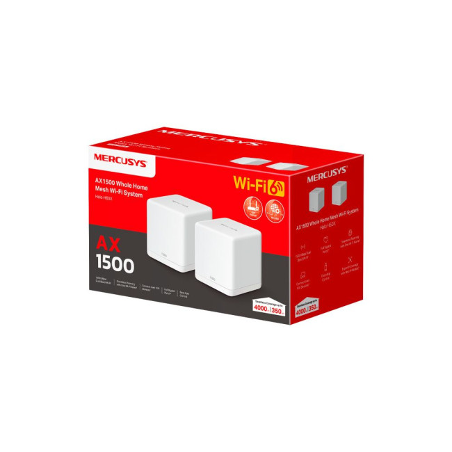 Домашня Mesh Wi-Fi система Mercusys(2шт у комплект і) MERCUSYS Halo H60X(2-pack)