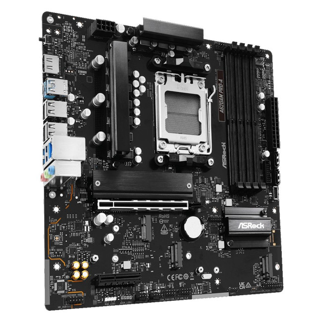 Mатеринська плата sAM5 AMD A620A HDMI 3xM.2 4xDDR5 2.5GbE LAN mATX ASROCK A620AM PRO-A