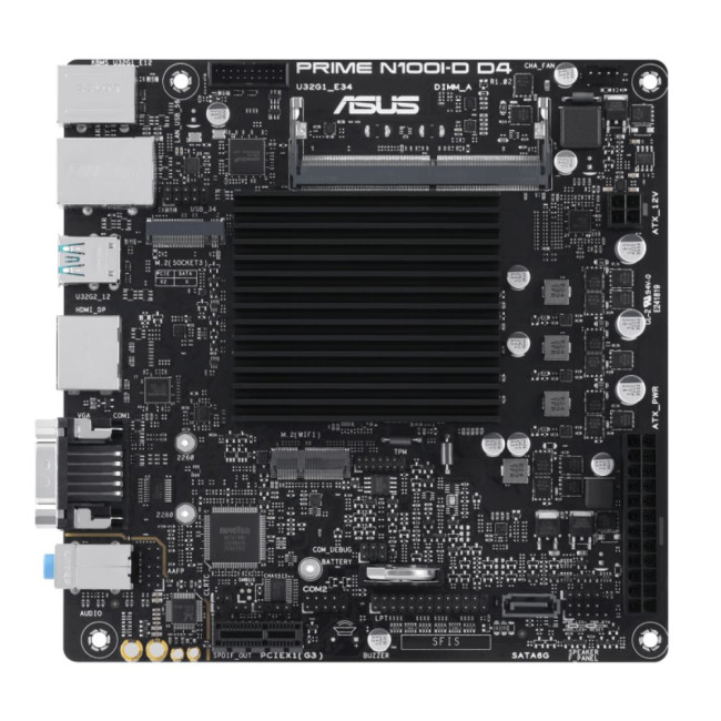 материнська плата N100/1soDDR4/VGA/HDMI/DP/1PCIe/1M.2/1SATA/COM ASUS PRIME N100I-D D4-CSM