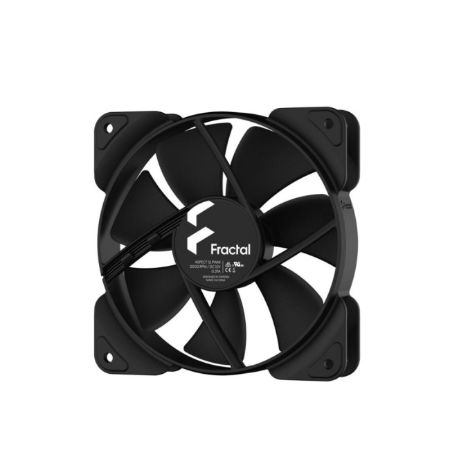 Вентилятор для корпусу 120 мм, чорний, PWM Aspect 12 PWM Black FRACTAL DESIGN Aspect 12 PWM Black (FD-F-AS1-1203)