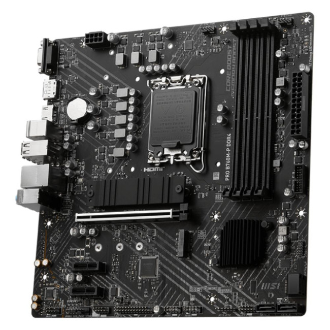 материнська плата s1700/4DDR4/VGA/HDMI/DP/3PCIe/4SATA/2M.2/COM MSI PRO B760M-P DDR4