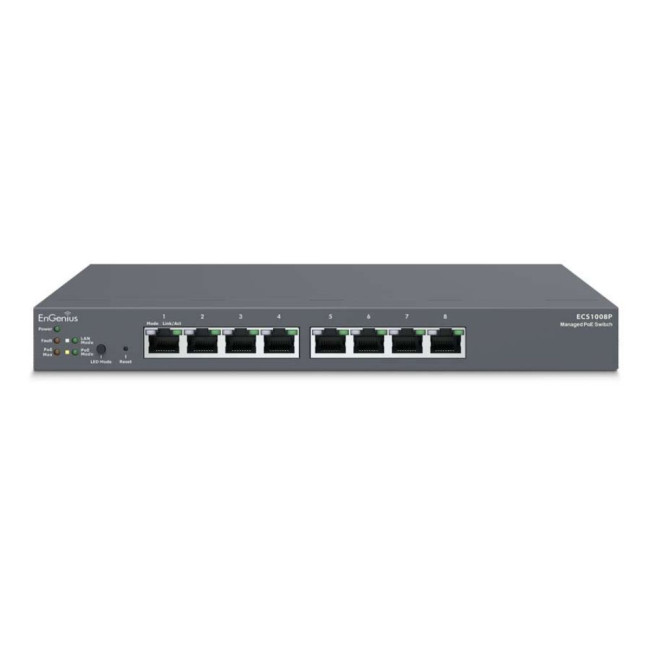 Комутатор 8xGbE port L2+ 55W Cloud ENGENIUS ECS1008P (1402A0090311)