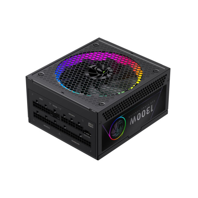 Блок живлення ATX 3.1 & PCIe5.1_ 1300W, 80+ Platinum,RGB Smart  fan 140mm,fully modular ,Japanese 10 GAMEMAX RGB PRO 1300P
