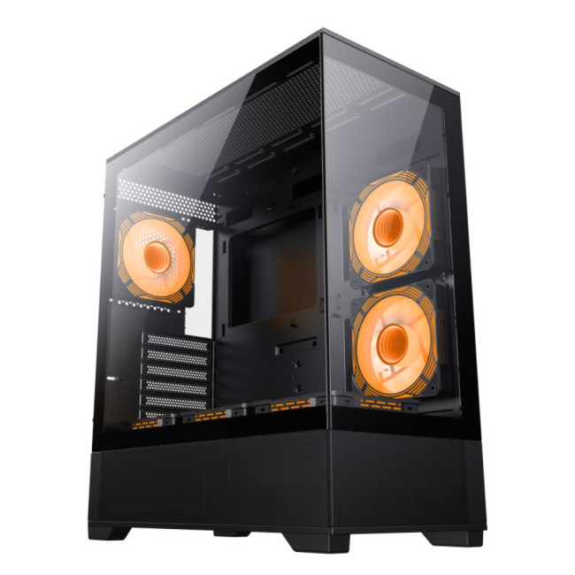 Корпус комп'ютерний Midi ATX без блока живлення, E-ATX, ATX, M-ATX, ITX, Tempered Glass, Mesh GAMEMAX Vista AB