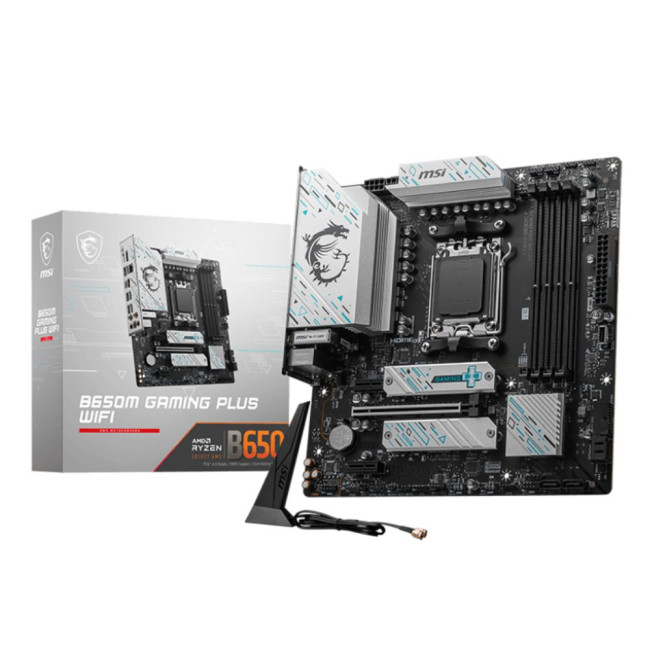 материнська плата sAM5/4DDR5/HDMI/DP/2PCIe/2M.2/4SATA/LAN2.5Gb MSI B650M GAMING PLUS WIFI (911-7E24-013)