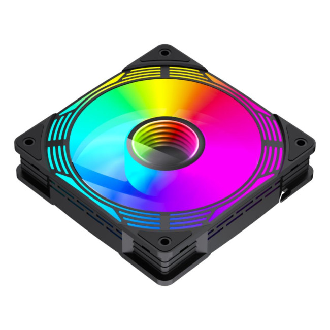 Кулер для корпусу 120mm*3 KIT ARGB fan (функція реверсу) GAMEMAX KF300R BK