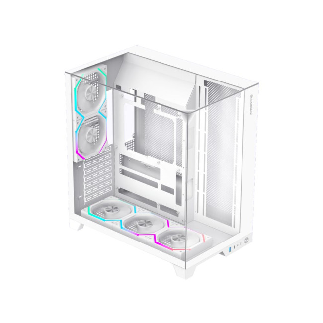 Корпус ATX без блока живлення, загартоване скло, ATX,M-ATX,ITX, VGA Card Length Up to 400 GAMEMAX Infinity Pro WH