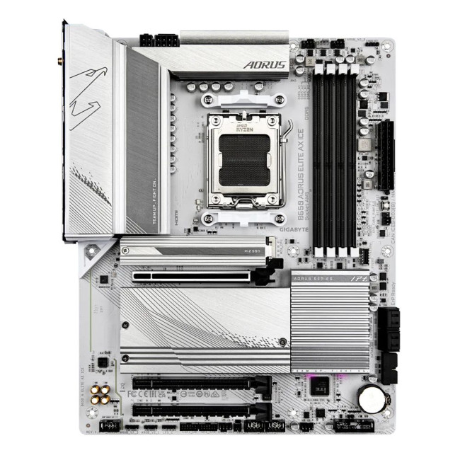 Mатеринська плата sAM5 AMD B650 DP/HDMI 3xM.2  2.5GbE LAN ATX GIGABYTE B650 AORUS ELITE AX ICE