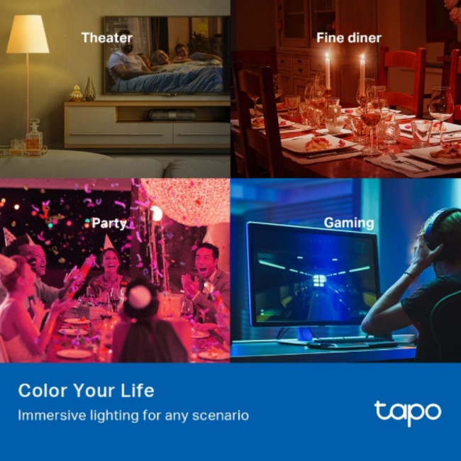 Розумна LED Wi-Fi лампа з регулюванням TP-Link, Tapo L530E(2-Pack) TP-LINK Tapo L530E(2-Pack)
