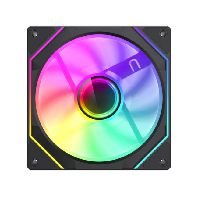 Кулер для корпусу 120 мм, 4pin(M/F)/3pin(M/F), ARGB, PWM, чорна рамка FN12A-S8I GAMEMAX FN12A-S8I