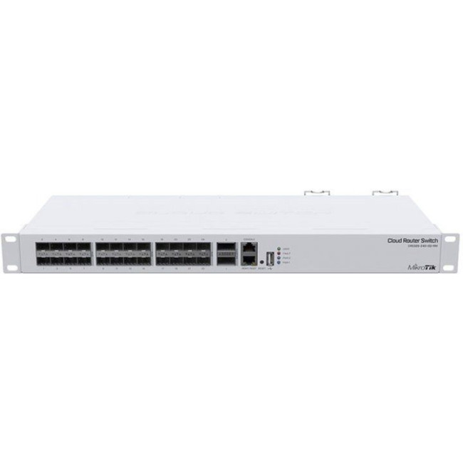 Комутатор 2x40G QSFP+, 24x10G SFP+, 1xLAN for management, Dual Boot, 1U, Dual redundant PSU MIKROTIK CRS326-24S+2Q+RM