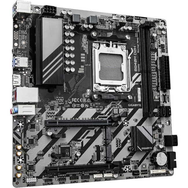 Mатеринська плата sAM5 AMD B840 HDMI  2xM.2  2.5GbE LAN mATX GIGABYTE B840M D2H