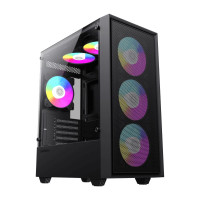 Корпус Micro ATX без блока живлення, закалене скло GAMEMAX Storm Black