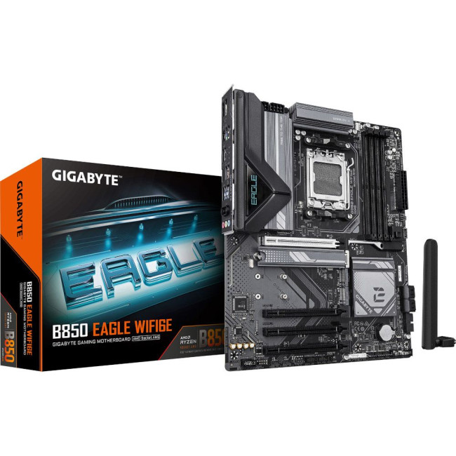 Mатеринська плата sAM5 AMD B850 HDMI/DP 3xM.2 GbE LAN ATX GIGABYTE B850 EAGLE WIFI6E