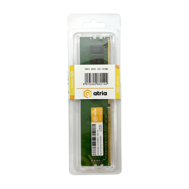 модуль пам'яті 16Gb DDR4 2666MHz ATRIA UAT42666CL19K1/16