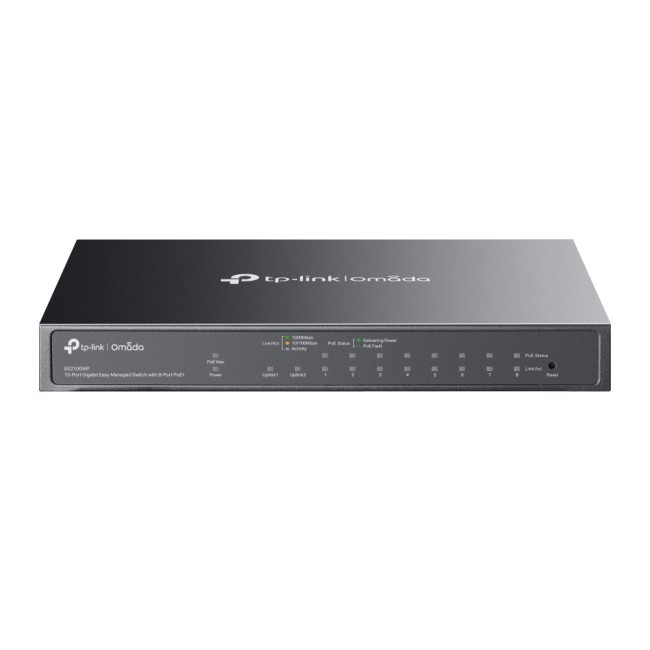 Комутатор 10-портовий гігабітний Easy Managed  Omada з 8-портовим підтримкою PoE+ TP-Link, ES210GMP TP-LINK ES210GMP